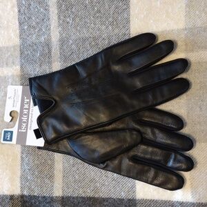 Isotoner designed Leather mens gloves